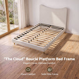 Darrahopens Furniture > Bedroom > Beds & Bed Frames Artiss Double Bed Frame with Boucle Headboard, Beige, 300kg Capacity In Australia - Darrahopens