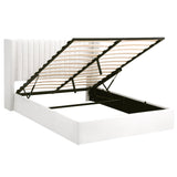 Darrahopens Furniture > Bedroom > Beds & Bed Frames Artiss Double Bed Frame with Gaslift Storage USB Type-C Charging Ports Velvet Upholstery White