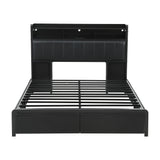 Darrahopens Furniture > Bedroom > Beds & Bed Frames Artiss Double Bed Frame with Storage Headboard, 2 Drawers, Charging Station LED Light In Australia - Darrahopens