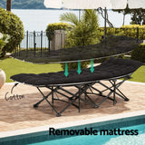 Darrahopens Furniture > Bedroom > Beds & Bed Frames Artiss Folding Bed With Mattress Heavy Duty Black 185CM