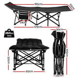Darrahopens Furniture > Bedroom > Beds & Bed Frames Artiss Folding Bed With Mattress Heavy Duty Black 185CM