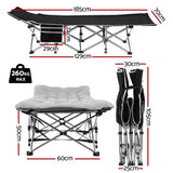 Darrahopens Furniture > Bedroom > Beds & Bed Frames Artiss Folding Bed With Mattress Heavy Duty Grey 185CM