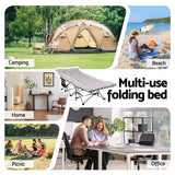 Darrahopens Furniture > Bedroom > Beds & Bed Frames Artiss Folding Bed With Mattress Heavy Duty Grey 185CM