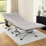 Darrahopens Furniture > Bedroom > Beds & Bed Frames Artiss Folding Bed With Mattress Heavy Duty Grey 185CM
