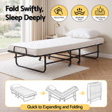 Darrahopens Furniture > Bedroom > Beds & Bed Frames ARTISS Folding Bed with Mattress, Portable Rollaway 150kg Capacity 190CM In Australia - Darrahopens