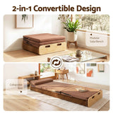 Artiss Folding Kraft Paper Bed Frame with Mattress and Pillow 300kg Capacity 200x60cm
