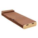Darrahopens Furniture > Bedroom > Beds & Bed Frames Artiss Folding Kraft Paper Bed Frame with Mattress and Pillow 300kg Capacity 200x60cm