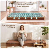 Darrahopens Furniture > Bedroom > Beds & Bed Frames Artiss Folding Kraft Paper Bed Frame with Mattress and Pillow 300kg Capacity 200x60cm