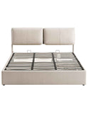 Darrahopens Furniture > Bedroom > Beds & Bed Frames Artiss King Bed Frame Gas Lift Storage 3 Drawers Adjustable Headboard Platform Base