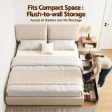 Darrahopens Furniture > Bedroom > Beds & Bed Frames Artiss King Bed Frame Gas Lift Storage 3 Drawers Adjustable Headboard Platform Base