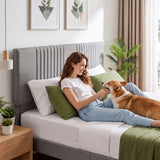 Darrahopens Furniture > Bedroom > Beds & Bed Frames Artiss King Bed Frame with Adjustable Headboard, Grey, 300kg Capacity In Australia - Darrahopens