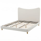 Darrahopens Furniture > Bedroom > Beds & Bed Frames Artiss King Bed Frame with Boucle Headboard, Beige, 300kg Capacity In Australia - Darrahopens