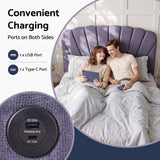 Darrahopens Furniture > Bedroom > Beds & Bed Frames Artiss King Bed Frame with Lift Up Storage and USB Ports Grey In Australia - Darrahopens