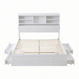 Darrahopens Furniture > Bedroom > Beds & Bed Frames Artiss King Single Bed Frame with Storage, 4 Drawers, USB and Night Light White In Australia - Darrahopens