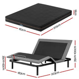 Darrahopens Furniture > Bedroom > Beds & Bed Frames Artiss King size bed frame with Giselle Bedding King Mattress, adjustable bed Base Combo for Snoring Relief, Independent Head Foot Incline, Wireless Remote, Black,18cm Thickness