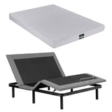 Darrahopens Furniture > Bedroom > Beds & Bed Frames Artiss Queen Bed Frame and Giselle Bedding Queen Memory Foam Mattress Set, Electric Bed Base with Zero Gravity & 7 Zone Cooling Comfort for Back Pain Relief, Black & Grey, 15cm Thickness