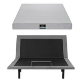 Darrahopens Furniture > Bedroom > Beds & Bed Frames Artiss Queen Bed Frame and Giselle Bedding Queen Memory Foam Mattress Set, Electric Bed Base with Zero Gravity & 7 Zone Cooling Comfort for Back Pain Relief, Black & Grey, 15cm Thickness