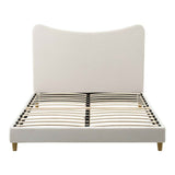 Darrahopens Furniture > Bedroom > Beds & Bed Frames Artiss Queen Bed Frame with Boucle Headboard, Beige, 300kg Capacity In Australia - Darrahopens