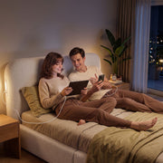 Darrahopens Furniture > Bedroom > Beds & Bed Frames Artiss Queen Bed Frame with Bouclé Headboard, USB-C Charging & Night Lights In Australia - Darrahopens