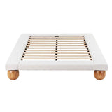 Darrahopens Furniture > Bedroom > Beds & Bed Frames Artiss Queen Bed Frame with Boucle Upholstery and Solid Rubber Wood Legs In Australia - Darrahopens