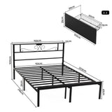 Darrahopens Furniture > Bedroom > Beds & Bed Frames Artiss Queen Bed Frame with Charging Station & Storage Drawers Metal In Australia - Darrahopens