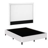 Darrahopens Furniture > Bedroom > Beds & Bed Frames Artiss Queen Bed Frame with Headboard Platform Bed Base Grey Beige Fabric Metal