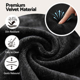 Darrahopens Furniture > Bedroom > Beds & Bed Frames Artiss Queen Bed Frame with Horizontal Gas Lift Storage with LED Light USB Type-C Charging Station Black Velvet