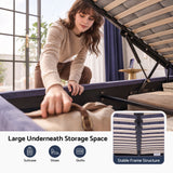 Darrahopens Furniture > Bedroom > Beds & Bed Frames Artiss Queen Bed Frame with Lift Up Storage and USB Ports Grey In Australia - Darrahopens