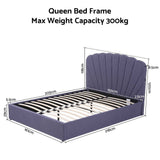 Darrahopens Furniture > Bedroom > Beds & Bed Frames Artiss Queen Bed Frame with Lift Up Storage and USB Ports Grey In Australia - Darrahopens