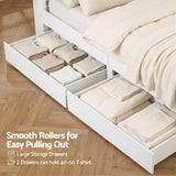 Darrahopens Furniture > Bedroom > Beds & Bed Frames Artiss Queen Bed Frame with Storage Drawers White Platform Bedframe with Bookcase Headboard Charging Station Led Light