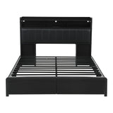 Darrahopens Furniture > Bedroom > Beds & Bed Frames Artiss Queen Bed Frame with Storage Headboard, 2 Drawers, Charging Station& LED Light In Australia - Darrahopens