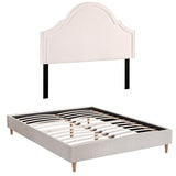 Darrahopens Furniture > Bedroom > Beds & Bed Frames Artiss Queen Bed Frame with Storage Scalloped Velvet Headboard Wooden Platform Base