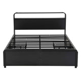 Darrahopens Furniture > Bedroom > Beds & Bed Frames Artiss Queen Metal Bed Frame 4 Drawers Hidden Storage Headboard HEDY In Australia - Darrahopens