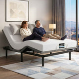 Darrahopens Furniture > Bedroom > Beds & Bed Frames Artiss Queen size bed frame & Giselle Bedding Mattress Queen Combo, adjustable bed Base for Snoring Relief, Independent Head Foot Incline, Wireless Remote, Black,20cm Thickness