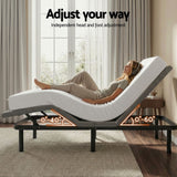 Darrahopens Furniture > Bedroom > Beds & Bed Frames Artiss Queen size bed frame & Giselle Bedding Mattress Queen Combo, adjustable bed Base for Snoring Relief, Independent Head Foot Incline, Wireless Remote, Black,20cm Thickness