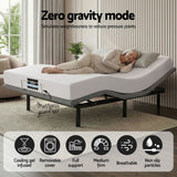 Darrahopens Furniture > Bedroom > Beds & Bed Frames Artiss Queen size bed frame & Giselle Bedding Mattress Queen Combo, adjustable bed Base for Snoring Relief, Independent Head Foot Incline, Wireless Remote, Black,20cm Thickness
