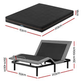 Darrahopens Furniture > Bedroom > Beds & Bed Frames Artiss Queen size bed frame with Giselle Bedding Queen Mattress, adjustable bed Base Combo for Snoring Relief, Independent Head Foot Incline, Wireless Remote, Black,18cm Thickness