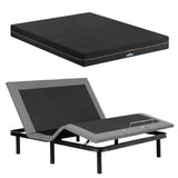 Darrahopens Furniture > Bedroom > Beds & Bed Frames Artiss Queen size bed frame with Giselle Bedding Queen Mattress, adjustable bed Base Combo for Snoring Relief, Independent Head Foot Incline, Wireless Remote, Black,18cm Thickness