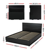 Darrahopens Furniture > Bedroom > Beds & Bed Frames Artiss RGB LED Double Bed Frame with Beside Table Set 16 Colour Mood Lighting