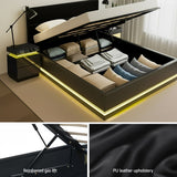 Darrahopens Furniture > Bedroom > Beds & Bed Frames Artiss RGB LED Queen Bed Frame with 2 Beside Tables Set 16 Colour Mood Lighting