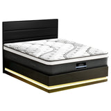 Darrahopens Furniture > Bedroom > Beds & Bed Frames Artiss RGB LED Queen Bed Frame with 32cm Giselle Mattress Set