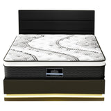 Darrahopens Furniture > Bedroom > Beds & Bed Frames Artiss RGB LED Queen Bed Frame with 32cm Giselle Mattress Set