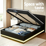 Darrahopens Furniture > Bedroom > Beds & Bed Frames Artiss RGB LED Queen Bed Frame with 32cm Giselle Mattress Set