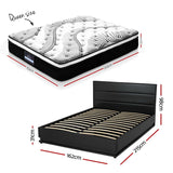 Darrahopens Furniture > Bedroom > Beds & Bed Frames Artiss RGB LED Queen Bed Frame with 32cm Giselle Mattress Set