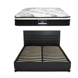 Darrahopens Furniture > Bedroom > Beds & Bed Frames Artiss RGB LED Queen Bed Frame with 32cm Giselle Mattress Set