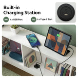 Darrahopens Furniture > Bedroom > Beds & Bed Frames Artiss White Single Solid Wood Corner Platform Bed Frame with Built-in Desk, Storage Shelves and USB-C Charging Station for Small Spaces, Wooden Bed Base for Guest Room