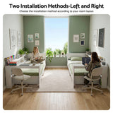 Darrahopens Furniture > Bedroom > Beds & Bed Frames Artiss White Single Solid Wood Corner Platform Bed Frame with Built-in Desk, Storage Shelves and USB-C Charging Station for Small Spaces, Wooden Bed Base for Guest Room