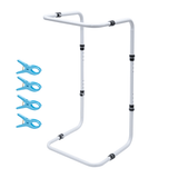 Darrahopens Furniture > Bedroom > Beds & Bed Frames Blanket Lifter Bar 62-82cm Height Adjustable Feet Tent Steel Bed Cradle Max Load 136kg with 4 Clips for Feet Toes Leg Knee Ankle Post Surgery Recovery