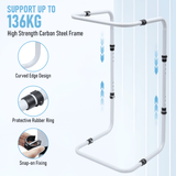 Darrahopens Furniture > Bedroom > Beds & Bed Frames Blanket Lifter Bar 62-82cm Height Adjustable Feet Tent Steel Bed Cradle Max Load 136kg with 4 Clips for Feet Toes Leg Knee Ankle Post Surgery Recovery