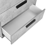 Darrahopens Furniture > Bedroom > Beds & Bed Frames Dressing Chest With 6 Storage Drawers MDF Mirror Combination of Black & Cement Colour